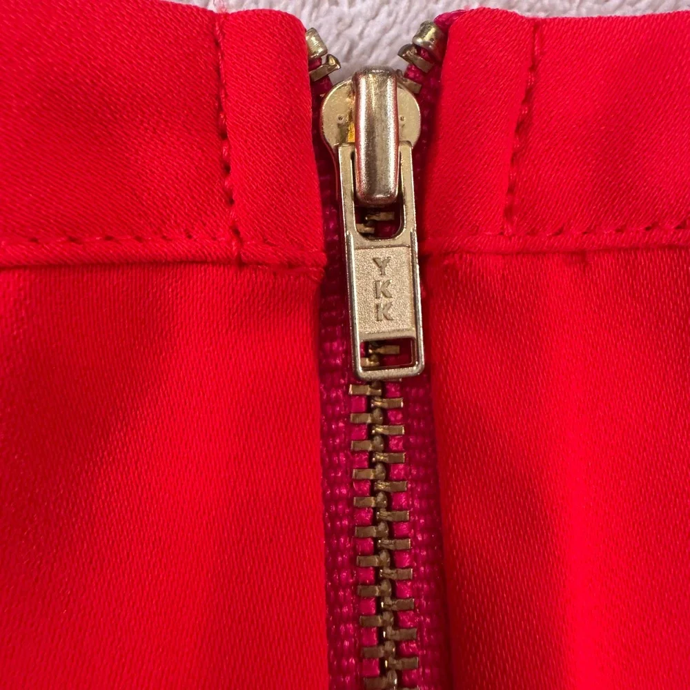 Boss Babe Colorblock Shift Dress Red Pink Wedding Party Career Minimalist‎ SZ 8